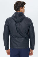 Fernandes Men's Black Hooded Leather Jacket | Derimod Fernandes Men's Black Hooded Leather Jacket | Derimod