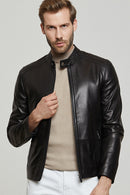 Pogba Men's Leather Jacket | Derimod Pogba Men's Leather Jacket | Derimod