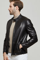 Pogba Men's Leather Jacket | Derimod Pogba Men's Leather Jacket | Derimod