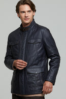 Ronaldo Men's Leather Jacket | Derimod Ronaldo Men's Leather Jacket | Derimod