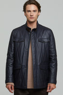 Ronaldo Men's Leather Jacket | Derimod Ronaldo Men's Leather Jacket | Derimod