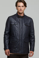 Ronaldo Men's Leather Jacket | Derimod Ronaldo Men's Leather Jacket | Derimod