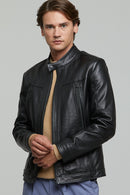 Butler Men's Leather Jacket | Derimod Butler Men's Leather Jacket | Derimod