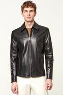 Salah Men's Leather Jacket | Derimod Salah Men's Leather Jacket | Derimod