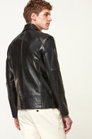 Salah Men's Leather Jacket | Derimod Salah Men's Leather Jacket | Derimod