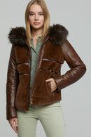 Wendy Women's Leather Jacket | Derimod Wendy Women's Leather Jacket | Derimod