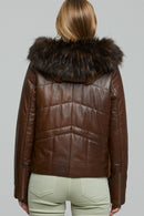 Wendy Women's Leather Jacket | Derimod Wendy Women's Leather Jacket | Derimod