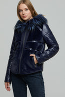 Wendy Hooded Leather Coat | Derimod Wendy Hooded Leather Coat | Derimod