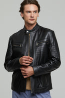 George Men's Leather Jacket | Derimod George Men's Leather Jacket | Derimod