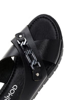 Women's Black Ankle Strap Leather Sandals | Derimod Women's Black Ankle Strap Leather Sandals | Derimod