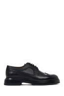 Men's Black Lace-Up Thick-Soled Leather Casual Shoe | Derimod Men's Black Lace-Up Thick-Soled Leather Casual Shoe | Derimod