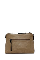 Woman Camel Long-Strap Suede Crossbody Bag | Derimod Woman Camel Long-Strap Suede Crossbody Bag | Derimod