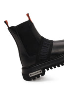 Harley Davidson Woman Black Nefud Thick-Soled Leather Chelsea Boots | Derimod Harley Davidson Woman Black Nefud Thick-Soled Leather Chelsea Boots | Derimod