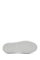 Women's White Lace-up Thick-Sole Leather Sneaker | Derimod Women's White Lace-up Thick-Sole Leather Sneaker | Derimod