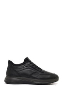 Erkek Siyah Bağcıklı Kalın Tabanlı Deri Casual Sneaker | Derimod Erkek Siyah Bağcıklı Kalın Tabanlı Deri Casual Sneaker | Derimod