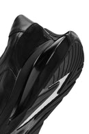Erkek Siyah Bağcıklı Kalın Tabanlı Deri Casual Sneaker | Derimod Erkek Siyah Bağcıklı Kalın Tabanlı Deri Casual Sneaker | Derimod