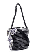Women's Straw Handbag with Accessory Detail | Derimod Women's Straw Handbag with Accessory Detail | Derimod