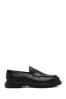Men's Black Thick-Soled Leather Loafer | Derimod Men's Black Thick-Soled Leather Loafer | Derimod