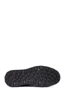Erkek Siyah Bağcıklı Deri Sneaker | Derimod Erkek Siyah Bağcıklı Deri Sneaker | Derimod