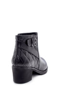 Women's Leather Quilted Detailed Boots | Derimod Women's Leather Quilted Detailed Boots | Derimod