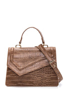 Women's Mink Crocodile Handbag | Derimod Women's Mink Crocodile Handbag | Derimod