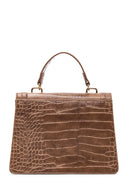 Women's Mink Crocodile Handbag | Derimod Women's Mink Crocodile Handbag | Derimod