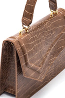 Women's Mink Crocodile Handbag | Derimod Women's Mink Crocodile Handbag | Derimod