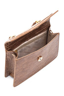 Women's Mink Crocodile Handbag | Derimod Women's Mink Crocodile Handbag | Derimod