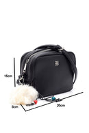 Women's Black Faux Leather Crossbody Bag | Derimod Women's Black Faux Leather Crossbody Bag | Derimod