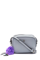 Women's Blue Faux Leather Crossbody Bag | Derimod Women's Blue Faux Leather Crossbody Bag | Derimod