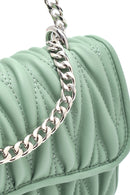 Women's Green Patterned Shoulder Bag | Derimod Women's Green Patterned Shoulder Bag | Derimod