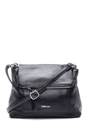 Women's Black Patterned Crossbody Bag | Derimod Women's Black Patterned Crossbody Bag | Derimod
