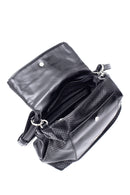 Women's Black Patterned Crossbody Bag | Derimod Women's Black Patterned Crossbody Bag | Derimod