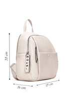 Women's Beige Faux Leather Backpack | Derimod Women's Beige Faux Leather Backpack | Derimod