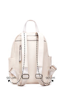 Women's Beige Faux Leather Backpack | Derimod Women's Beige Faux Leather Backpack | Derimod