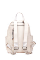Women's Beige Faux Leather Backpack | Derimod Women's Beige Faux Leather Backpack | Derimod