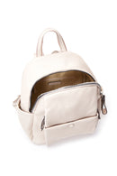 Women's Beige Faux Leather Backpack | Derimod Women's Beige Faux Leather Backpack | Derimod