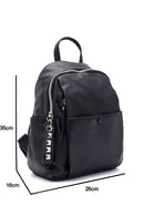 Women's Black Faux Leather Backpack | Derimod Women's Black Faux Leather Backpack | Derimod