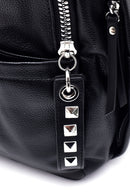 Women's Black Faux Leather Backpack | Derimod Women's Black Faux Leather Backpack | Derimod