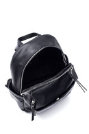 Women's Black Faux Leather Backpack | Derimod Women's Black Faux Leather Backpack | Derimod
