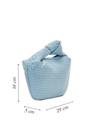 Women's Blue Braided Handbag | Derimod Women's Blue Braided Handbag | Derimod