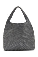 Women's Gray Braided Shoulder Bag | Derimod Women's Gray Braided Shoulder Bag | Derimod