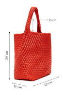 Women's Orange Braided Shoulder Bag | Derimod Women's Orange Braided Shoulder Bag | Derimod