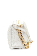 Women's White Faux Leather Handbag | Derimod Women's White Faux Leather Handbag | Derimod