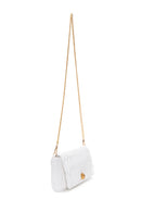 Women's White Quilted Crossbody Bag | Derimod Women's White Quilted Crossbody Bag | Derimod