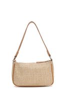 Women's Beige Straw Shoulder Bag | Derimod Women's Beige Straw Shoulder Bag | Derimod