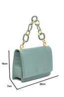 Women's Green Crocodile Handbag | Derimod Women's Green Crocodile Handbag | Derimod