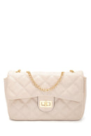 Women's Beige Quilted Crossbody Bag | Derimod Women's Beige Quilted Crossbody Bag | Derimod