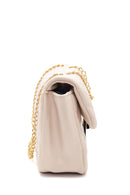 Women's Beige Quilted Crossbody Bag | Derimod Women's Beige Quilted Crossbody Bag | Derimod