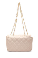 Women's Beige Quilted Crossbody Bag | Derimod Women's Beige Quilted Crossbody Bag | Derimod
